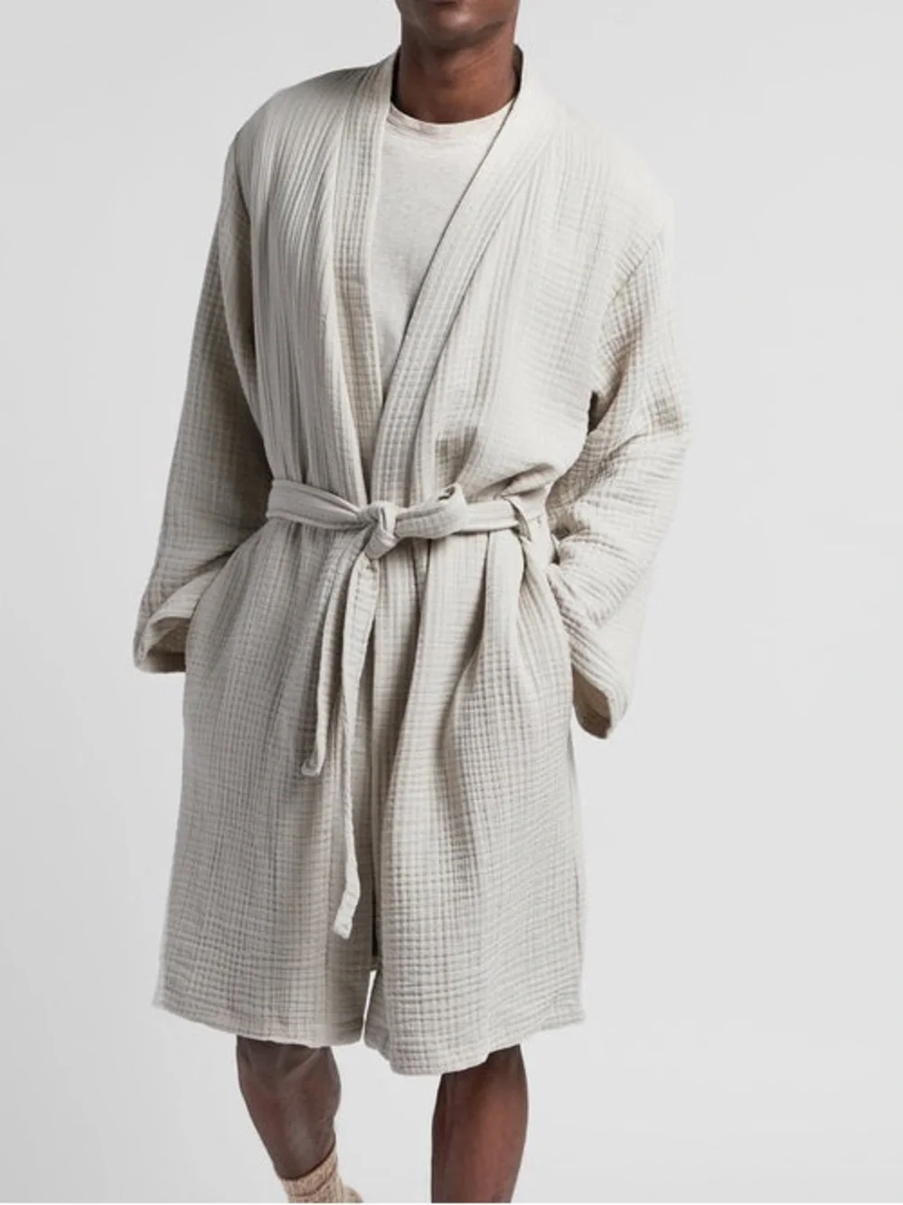 Parachute Cloud Cotton Robe in Bone Size Medium Gauze Relaxed Loungewear Comfy